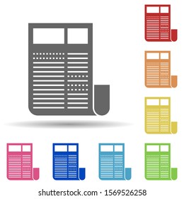 News, newspaper in multi color style icon. Simple glyph, flat vector of business icons for ui and ux, website or mobile application
