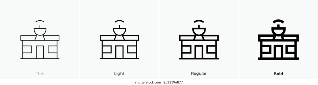news office icon. Thin, Light Regular And Bold style design isolated on white background
