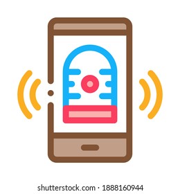 News On Phone Icon Vector. Outline News On Phone Sign. Isolated Contour Symbol Illustration