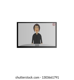 News on TV vector graphics