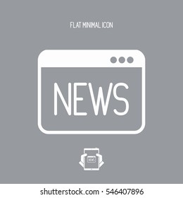 News online - Vector icon for computer website or application