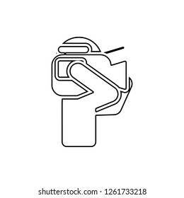 news operator with camera icon. Element of Media for mobile concept and web apps icon. Thin line icon for website design and development, app development