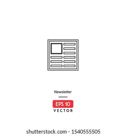 News outline icon, EPS10 - Vector