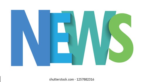 NEWS Overlapping Letters Vector Banner