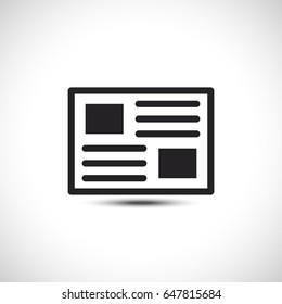 News page vector icon