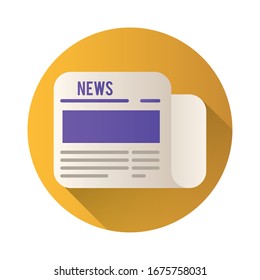 news paper block style icon vector illustration design