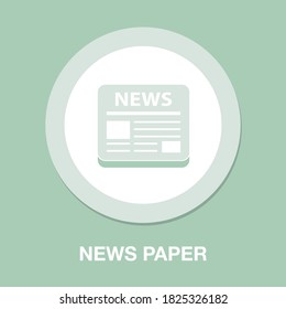 news paper flat icon - simple, vector, icon for website design, mobile app, ui. Vector Illustration