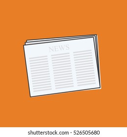 news paper flat icon vector