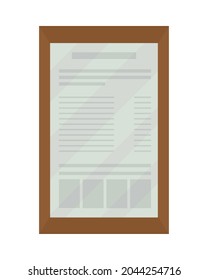 news paper frame icon pon white background