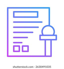 News Paper Icon Element For Design