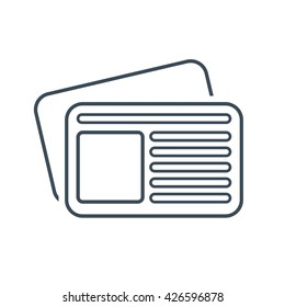 News paper icon isolated on white background. vector illustration icon
