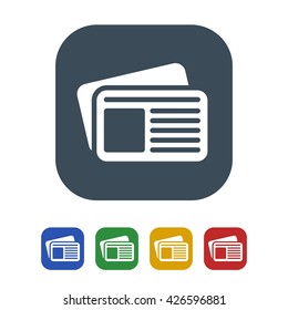 News paper icon isolated on white background. vector illustration icon

