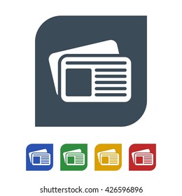 News paper icon isolated on white background. vector illustration icon
