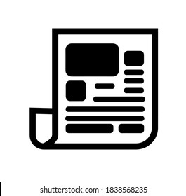 news paper icon on white background