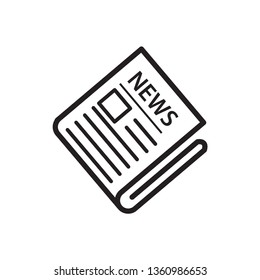 News paper icon trendy