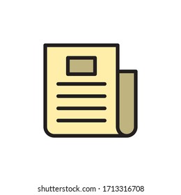 News Paper Icon In Trendy  Design Vector Eps 10