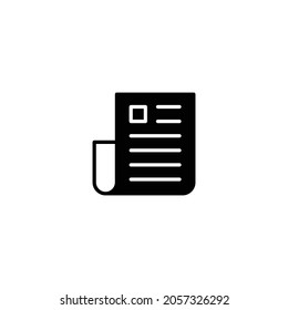 news paper icon vector for web site Computer and mobile app