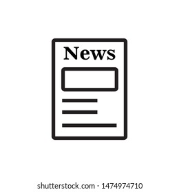 News Paper Icon.Ilustration - vector,EPS 10.