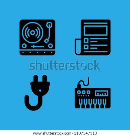 Plug Stock News >> News Paper Piano Plug Turntable Icons Stock Vector Royalty Free Plug Stock News >> News Paper Piano Plug Turntable Icons Stock Vector Royalty Free