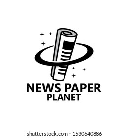 News Paper Planet Logo Template Design