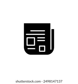news paper solid icon vector design good for web or mobile app