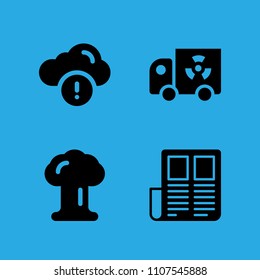 news paper, transportation, information and explosion icons vector in sample icon set for web and graphic design