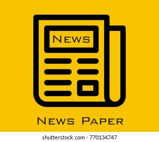 News Paper Vector Icon