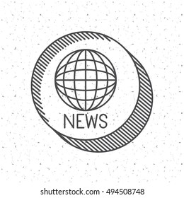 News with planet  sphere design