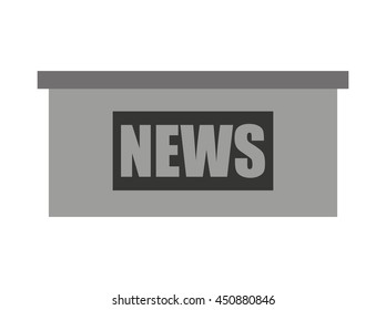 news podium isolated icon design, vector illustration  graphic 