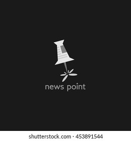 News Point Design logo Template. Vector Illustration