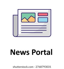 News Portal Vector icon which can easily modify or edit
