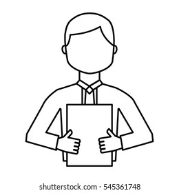 news presenter avatar character vector illustration design