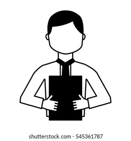 news presenter avatar character vector illustration design