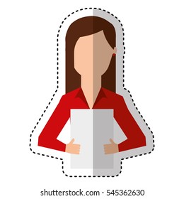 news presenter avatar character vector illustration design