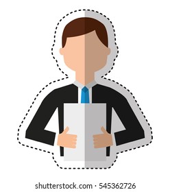 news presenter avatar character vector illustration design