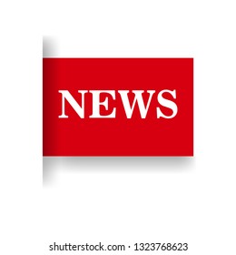 news red Sticker,tag,label.