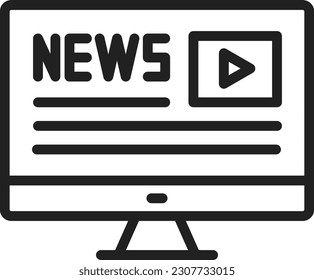 News Report icon vector image. Suitable for mobile application web application and print media.