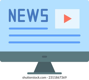 Imagen vectorial del icono Informe de noticias. Adecuado para aplicaciones web móviles y medios de impresión.
