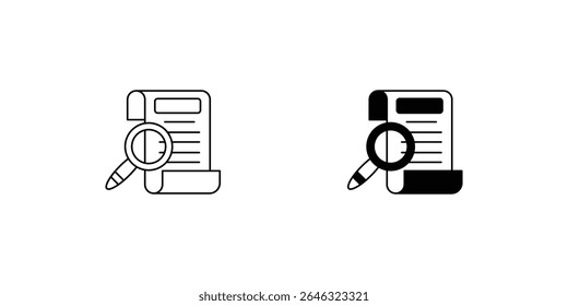 News Report set icon with white background vector stock illustration