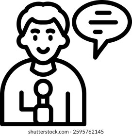 News Reporter Icon Element For Design