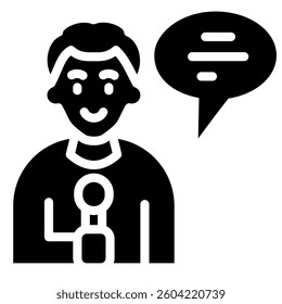 News Reporter Icon Element For Design