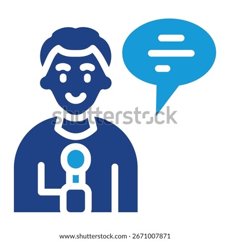 News Reporter Icon Element For Design