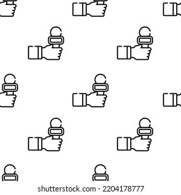 News Reporter Icon Pattern. Seamless News Reporter Pattern On White Background.