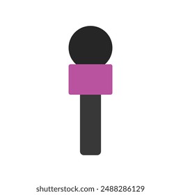 News, reporter microphone. Simple vector modern icon design illustration.
