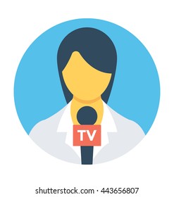 News Reporter Vector Icon