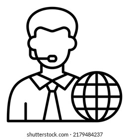 Icono vectorial de News Reporter. Se puede usar para imprimir, móviles y aplicaciones web.