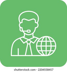 News Reporter vector icon. Can be used for printing, mobile and web applications.