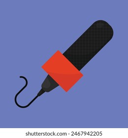 News Reporting Mic Vector Icon. TV Microphone icon illustration. 