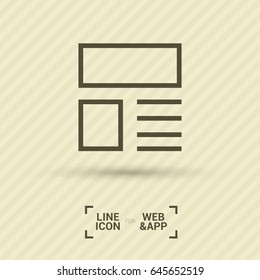 News And Reviews Line Vector Icon