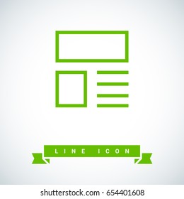 news and reviews line vector icon
